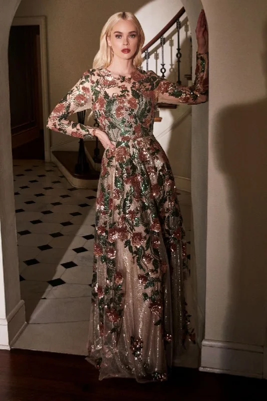 Andrea & Leo A0926 Long Sleeve Sequin Prom Dress Long sleeve unclassified dresses