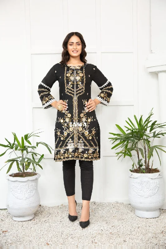 Ready to Wear Winter Embroidered Kurta by Zaiwa 08 Bright color unclassified dresses