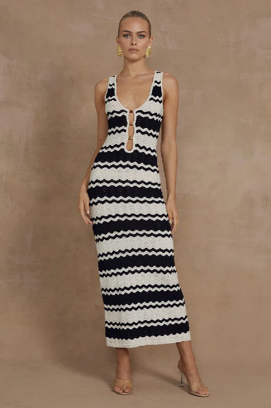 PANAMA MIDI DRESS - BLACK/SAND Festival unclassified dresses