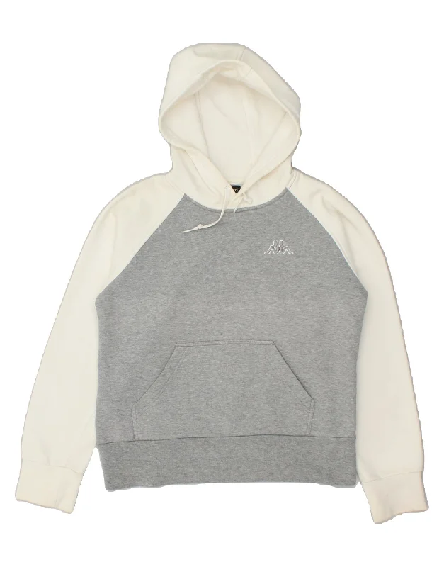 KAPPA Womens Hoodie Jumper UK 14 Medium Grey Colourblock Cotton UV protection sweaters KAPPA Womens Hoodie Jumper UK 14 Medium Grey Colourblock Cotton UV protection sweaters